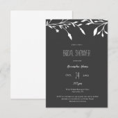  wreath 黒板 結婚前お茶会 招待状 (正面/裏面)