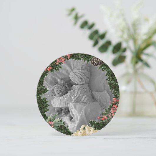 Wreath Flat Holiday Card (スタンド正面)