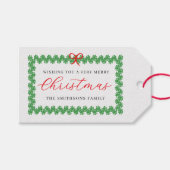 Wreath Framed Holiday ギフトタグ (正面(横))