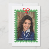 Wreath Framed Holiday Photo Card シーズンカード (正面)