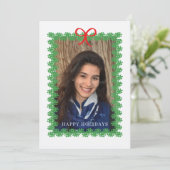 Wreath Framed Holiday Photo Card シーズンカード (スタンド正面)