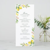 Wreath Mediterranean Citrus Wedding Menu (スタンド正面)