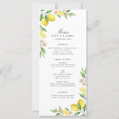 Wreath Mediterranean Citrus Wedding Menu (正面)