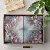 Wreath Sage Green & Pink Decoupage 薄葉紙 (ギフト)