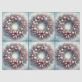Wreath Sage Green & Pink Decoupage 薄葉紙 (正面)