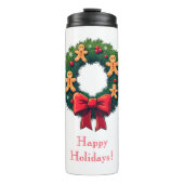 Wreath with Gingerbread Men タンブラー (正面)