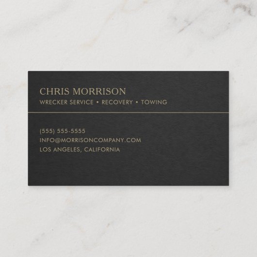 Wrecker Service 名刺 (裏面)