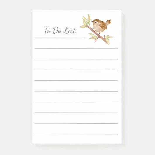 Wren Bird Personalize Post-it®ノートを一覧表示するには ポストイット (正面)
