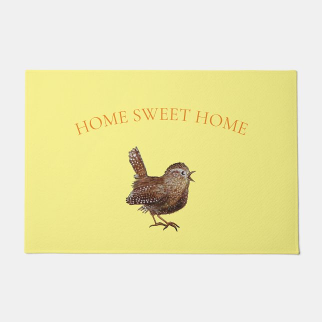 Wren Bird (Troglodytes Troglodytes)の歌 ドアマット (正面)