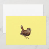 Wren Bird (Troglodytes Troglodytes)の歌 招待状 (正面/裏面)