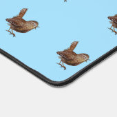 Wren Bird (Troglodytes Troglodytes)ライトピンク デスクマット (コーナー)