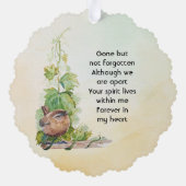  Wren Bird Vineyard Memorial Keepsake オーナメントカード (裏面)