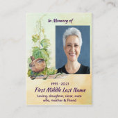  Wren Bird Vineyard Memorial Keepsake 名刺 (正面)