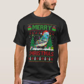 Wren Bird Xmas Tree Ugly Santa Wren Christmas Tシャツ (正面)