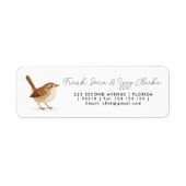 Wren Return Address Labels – Personalized Bird ラベル (正面)