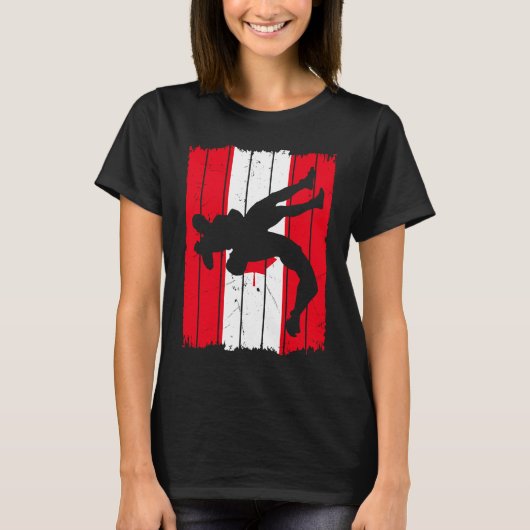 Wrestler Canadian Flag Suplex Wrestling Tシャツ (正面)
