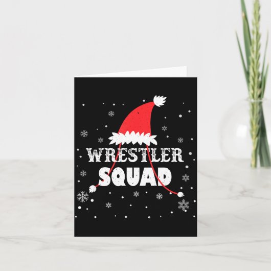 Wrestler Squad Christmas Wrestling Matching Xmas カード (正面)