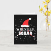 Wrestler Squad Christmas Wrestling Matching Xmas カード (黄色い花)