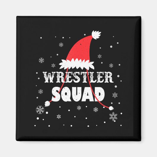 Wrestler Squad Christmas Wrestling Matching Xmas  マグネット (正面)