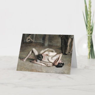 Wrestlers Fine Art Greetings Card カード