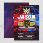 Wrestling Birthday Invitation 招待状 (正面/裏面)