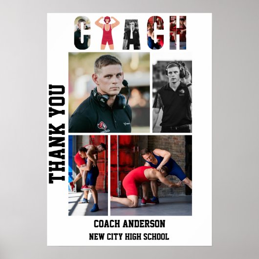 Wrestling Coach Senior Night Graduation ポスター (正面)