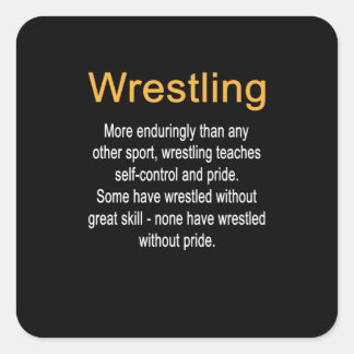Wrestling Definition Self Control Coach スクエアシール