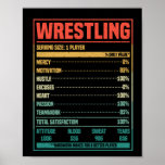 Wrestling diet facts funny wrestler fan ポスター<br><div class="desc">Fantastic wrestler costume and wrestling gear for kids,  women and men who love catching and wrestling in full body combat and power sports. Ideal for martial artists who wrestle in.</div>