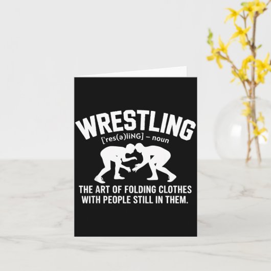 Wrestling Funny Definition The Art Of Folding Clot カード (黄色い花)
