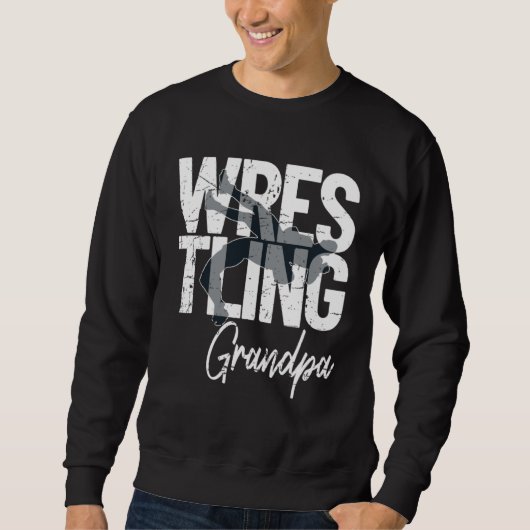 Wrestling Grandpa Wrestler Matching Family スウェットシャツ (正面)