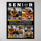 Wrestling Senior Graduate 6 Photo Collage ポスター (正面)