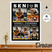 Wrestling Senior Graduate 6 Photo Collage ポスター