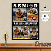 Wrestling Senior Graduate 6 Photo Collage ポスター