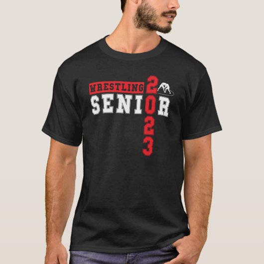 Wrestling Senior Night Senior 2023 Graduation Wres Tシャツ (正面)