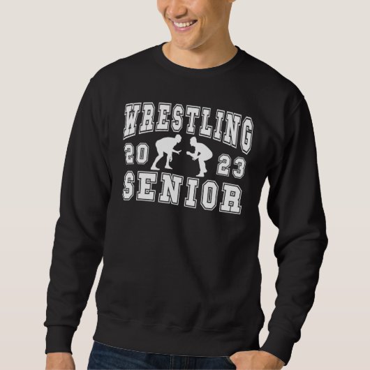 Wrestling Senior Night Wrestling Senior 2023 Gradu スウェットシャツ (正面)