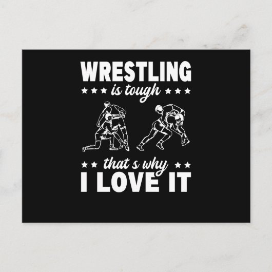 Wrestling Tough Why I Love It Martial Arts Fan ポストカード (正面)