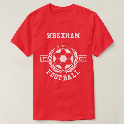 WrexhamサッカージャージーシャツシャツTシャツ Tシャツ (デザイン正面)