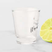 Wrexhamスクリプトフォント、ウェールズ国旗のハート ショットグラス (左)