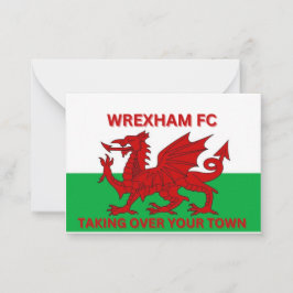 Wrexham Fcがあなたの町を乗っ取る ノートカード