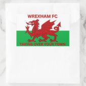 Wrexham Fcがあなたの町を乗っ取る 長方形シール (バッグ)