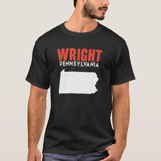 Wright Pennsylvania USA State America Travel Tシャツ (正面)