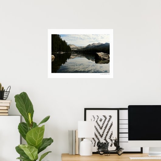 Wrights Lake Reflection ポスター (ホームオフィス)