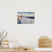 Wrightsville Beach North Carolina Surf Fishing ポスター (キッチン)