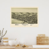 Wrightsville, PAパノラママップ – 1894 ポスター (キッチン)