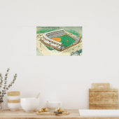 Wrigley Fieldの空中表示# 3シカゴ， IL ポスター (キッチン)