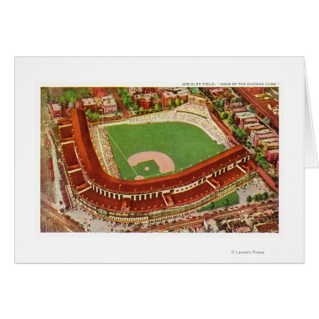 Wrigley FieldChicago, ILの空中表示 (正面横)