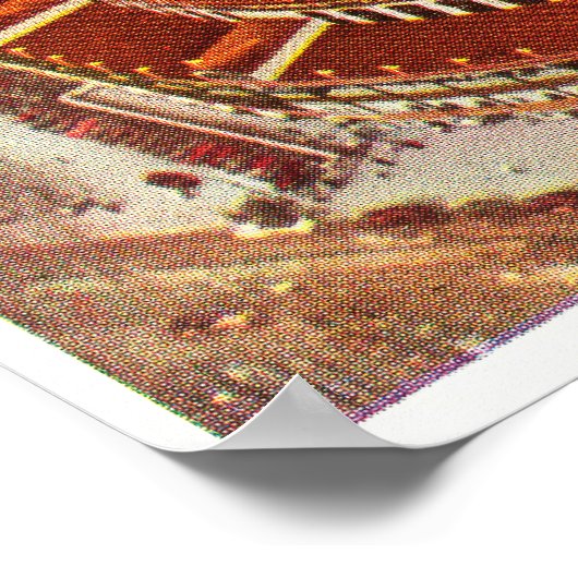 Wrigley FieldChicago, ILの空中表示 ポスター (角)