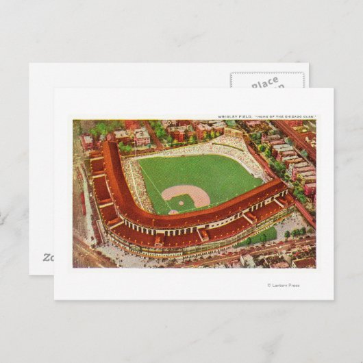 Wrigley FieldChicago, ILの空中表示 ポストカード (正面/裏面)