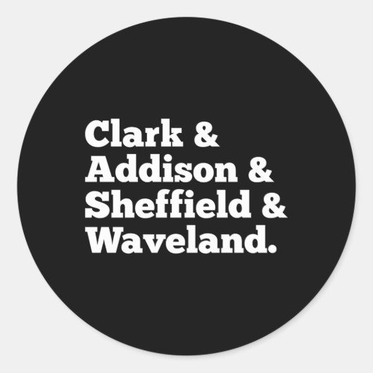 Wrigleyvilleノースサイドシカゴ通り ラウンドシール (正面)