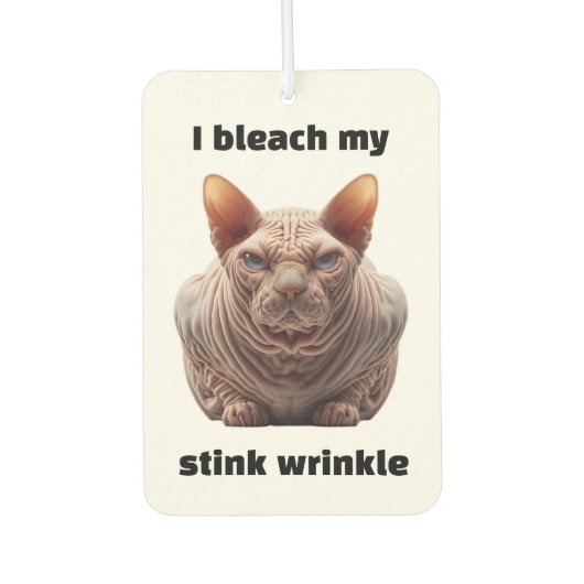 Wrinkle Sphynx Cat カーエアーフレッシュナー (正面)